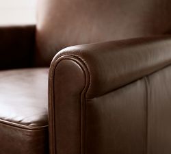 Irving Roll Arm Leather Recliner