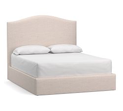 Raleigh Curved Upholstered Tall Platform Bed