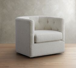 Ayden Tufted Barrel Arm Swivel Chair