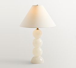 Ela Alabaster Stacked Table Lamp (22")