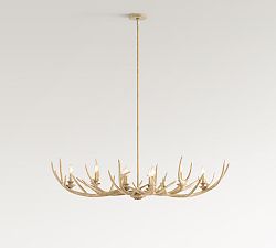 Faux Antler Linear Chandelier (52")