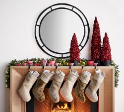 Open Box: Faux Potted Berry Cluster Cone Trees