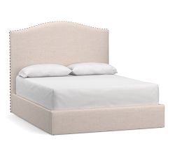 Raleigh Curved Upholstered Tall Platform Bed