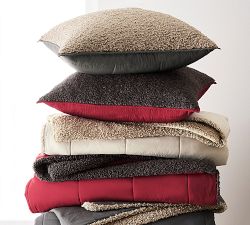 Sports Luxe Cozy Teddy Faux Fur Back Pillow Cover