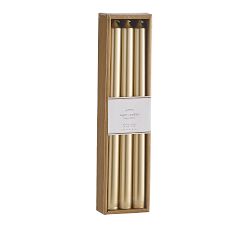Unscented Gold Taper Candles - Set of 6
