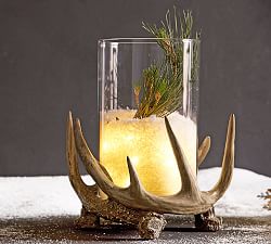 Antler Hurricane Candle Holder