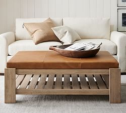 Antonio Leather Ottoman