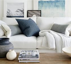 Hand Dip Dyed Lumbar Pillow Cover