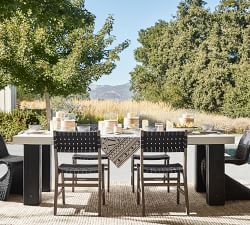 Open Box: Palm Woven Rattan &amp; Glass Hurricane Candleholder