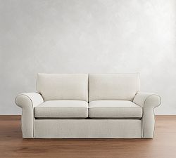 Pearce Roll Arm Slipcovered Sofa (72"&ndash;118")