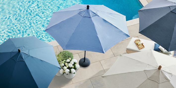 canvas patio umbrella replacement 6.5 FT Poly Canopy - 6 Ribs Crafted of 100% Polyester Outdoor Umbrella Replacement Canopy Double-layer