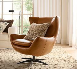Wells Leather Swivel Chair