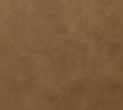 Open Box: Lorraine Lthr Sq Tufted Storage Ottoman, Espresso, Legacy Taupe