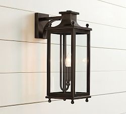 Belvedere Metal Outdoor Lantern Sconce (16")