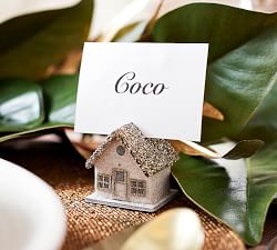 Light Up Glitter Home Place Card Holders - Set of 4