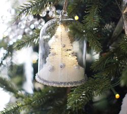 Lit Tree Cloche Ornament