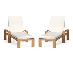 Malibu Teak Outdoor Single Chaise Lounge