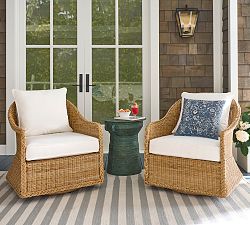 Westport Wicker Swivel Outdoor Lounge Chair