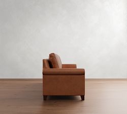 Cameron Roll Arm Leather Sofa (66"&ndash;100")