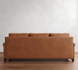 Cameron Roll Arm Leather Sofa (66"&ndash;100")