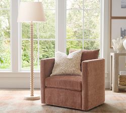 Larkin Stacked Wood Floor Lamp (65")