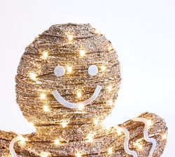 Lit Rattan Gingerbread Collection