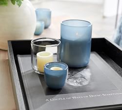 Modern Glass Candle Holders - Coastal