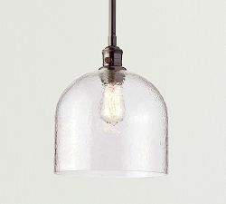 Textured Glass Pole Pendant (6"-10")