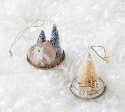 Winter Scene Cloche Ornaments