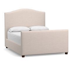 Raleigh Curved Upholstered Tall Bed With Footboard