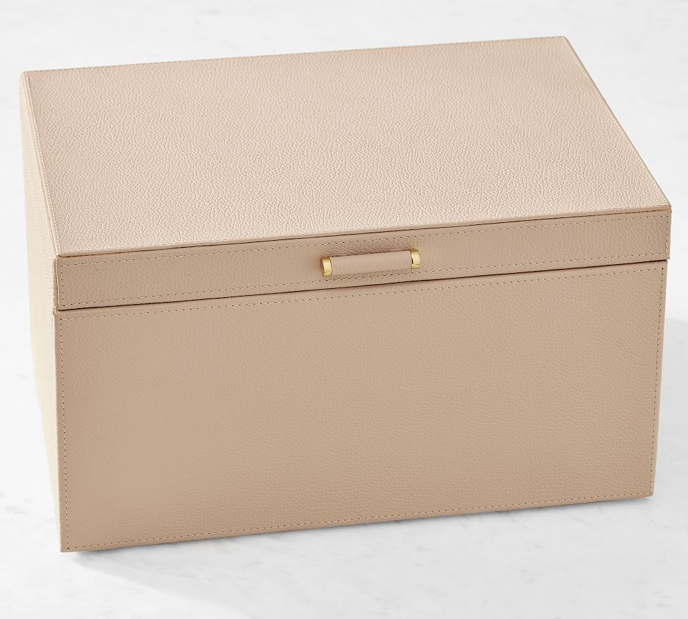 Quinn Large Jewelry Box - Foil Debossed - Foil Debossed, Large - Blush