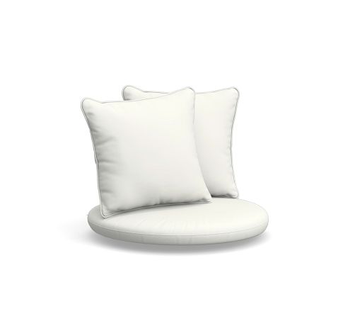Cushion Cover Only: Torrey Outdoor Papasan, High Performance Recycled Canvas; Frost