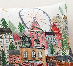 Christmas In The City Lumbar Pillow Cover