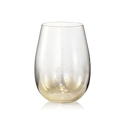 Handcrafted Speckled Gold Glassware