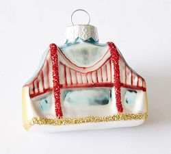 Mercury Glass Travel Inspired Ornaments - Set of 9