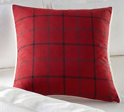 Anderson Windowpane Sherpa Decorative Pillow Cover