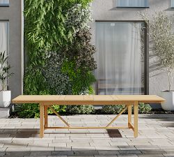 Pimenta Eucalyptus Rectangular Extendable Outdoor Dining Table (79"-118")