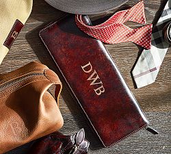Saddle Leather Travel Tie Case