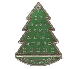 Christmas Tree Shaped Metal Advent Calendar