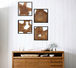 Live Edge Teak Framed Wall Art
