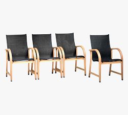 Newark Sling Outdoor Dining Chairs, Set of 4