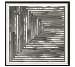 Neutral Labyrinth Framed Print