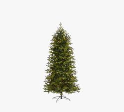 Lit Belgium Fir Artificial Christmas Tree
