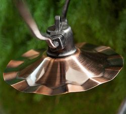 Warm White ST64 Patio String Lights With Copper Shades, 35'