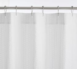 Clipped Jacquard Cotton Shower Curtain