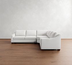 York Slope Arm 3-Piece L-Shaped Wedge Sleeper Sectional (117")