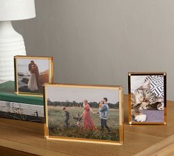 Acrylic and Brass Photo Frames