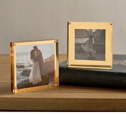 Acrylic and Brass Photo Frames