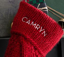 Chunky Cable Knit  Stocking
