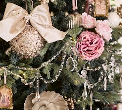 LoveShackFancy Glitter with Bow Ornament